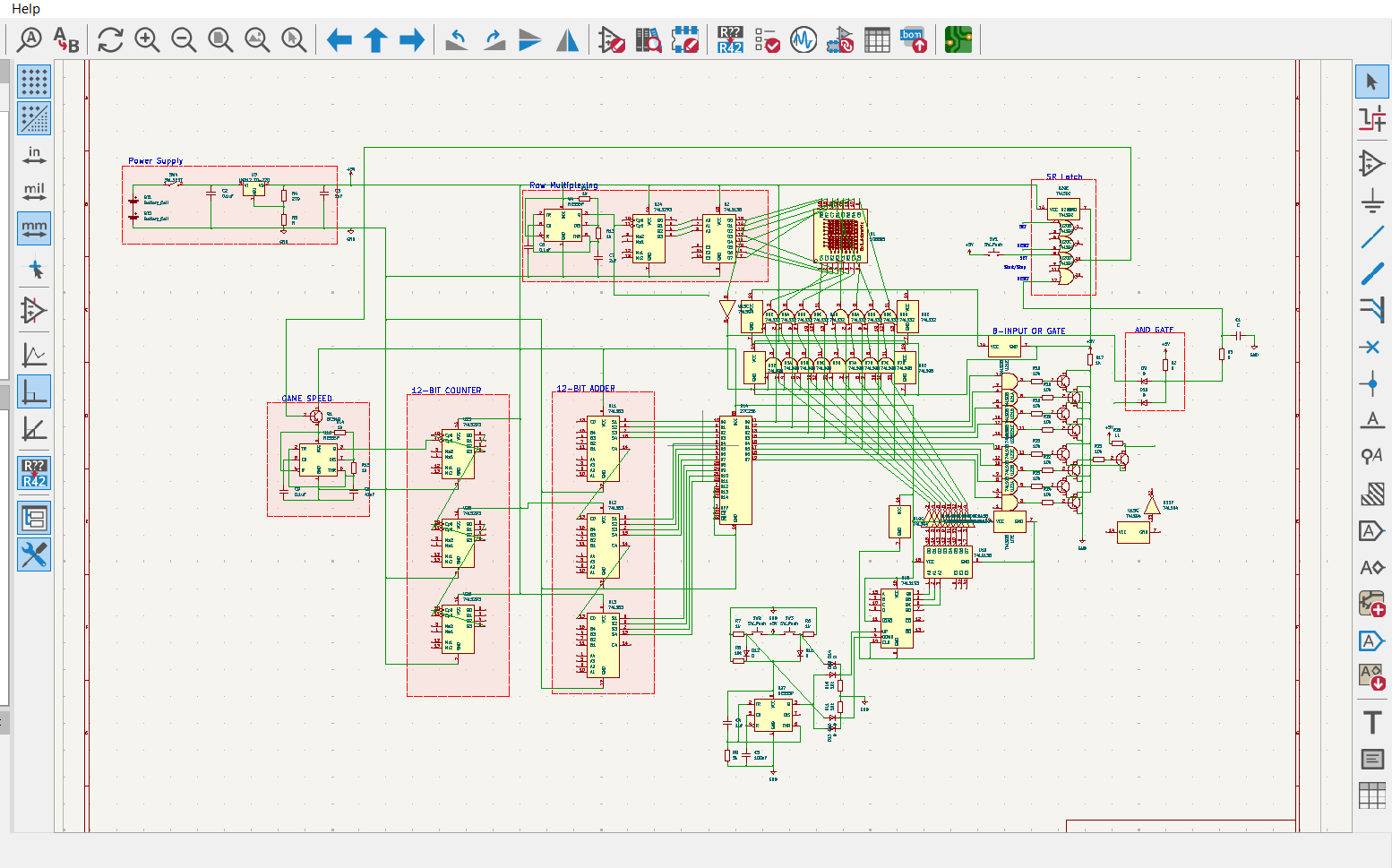 8x8 Digital Game WITHOUT A MICROCONTROLLER